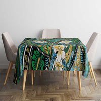 Polynesian Hibiscus Tropical Green Floral Tablecloth Tribal Pattern LT01 - Polynesian Pride