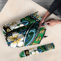 Polynesian Hibiscus Tropical Green Floral Umbrella Tribal Pattern - Polynesian Pride
