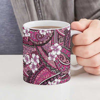 Polynesian Hibiscus Tropical Pink Floral Ceramic Mug Tribal Pattern LT01 - Polynesian Pride