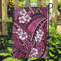 Polynesian Hibiscus Tropical Pink Floral Garden Flag Tribal Pattern - Polynesian Pride
