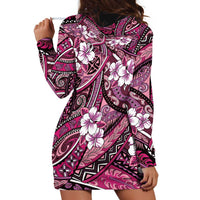 Polynesian Hibiscus Tropical Pink Floral Hoodie Dress Tribal Pattern LT01 - Polynesian Pride