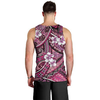 Polynesian Hibiscus Tropical Pink Floral Men Tank Top Tribal Pattern LT01 - Polynesian Pride