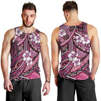 Polynesian Hibiscus Tropical Pink Floral Men Tank Top Tribal Pattern LT01 - Polynesian Pride