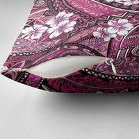 Polynesian Hibiscus Tropical Pink Floral Pillow Cover Tribal Pattern - Polynesian Pride