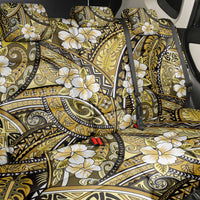 Polynesian Hibiscus Tropical Yellow Floral Back Car Seat Cover Tribal Pattern - Polynesian Pride