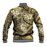 Polynesian Hibiscus Tropical Yellow Floral Baseball Jacket Tribal Pattern LT01 - Polynesian Pride