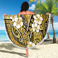 Polynesian Hibiscus Tropical Yellow Floral Beach Blanket Tribal Pattern LT01 - Polynesian Pride