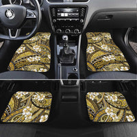Polynesian Hibiscus Tropical Yellow Floral Car Mats Tribal Pattern LT01 Set 4pcs Yellow - Polynesian Pride