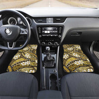 Polynesian Hibiscus Tropical Yellow Floral Car Mats Tribal Pattern LT01 Set 2pcs - Front Yellow - Polynesian Pride