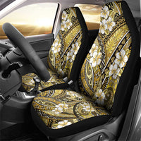 Polynesian Hibiscus Tropical Yellow Floral Car Seat Cover Tribal Pattern - Polynesian Pride