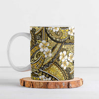 Polynesian Hibiscus Tropical Yellow Floral Ceramic Mug Tribal Pattern LT01 Yellow - Polynesian Pride