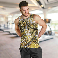 Polynesian Hibiscus Tropical Yellow Floral Men Tank Top Tribal Pattern LT01 Yellow - Polynesian Pride