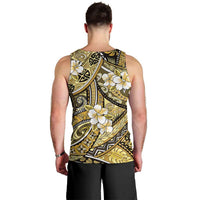 Polynesian Hibiscus Tropical Yellow Floral Men Tank Top Tribal Pattern LT01 - Polynesian Pride
