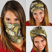 Polynesian Hibiscus Tropical Yellow Floral Neck Gaiter Tribal Pattern - Polynesian Pride