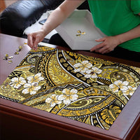 Polynesian Hibiscus Tropical Yellow Floral Puzzle Tribal Pattern LT01 - Polynesian Pride