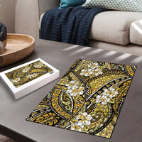 Polynesian Hibiscus Tropical Yellow Floral Puzzle Tribal Pattern LT01 - Polynesian Pride