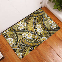Polynesian Hibiscus Tropical Yellow Floral Rubber Doormat Tribal Pattern LT01 - Polynesian Pride