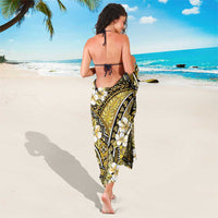 Polynesian Hibiscus Tropical Yellow Floral Sarong Tribal Pattern - Polynesian Pride