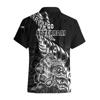 New Zealand Silver Fern Rugby Hawaiian Shirt Aotearoa Kiwi Maori Black Version LT01 - Polynesian Pride