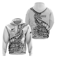New Zealand Silver Fern Rugby Hoodie Aotearoa Kiwi Maori White Version LT01 - Polynesian Pride