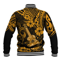 Hawaii Ukulele Baseball Jacket Polynesian Pattern Gold Version LT01 - Polynesian Pride