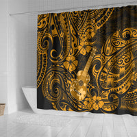 Hawaii Ukulele Shower Curtain Polynesian Pattern Gold Version LT01 - Polynesian Pride