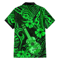 Hawaii Ukulele Hawaiian Shirt Polynesian Pattern Green Version LT01 - Polynesian Pride
