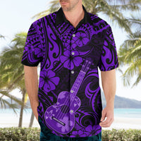 Hawaii Ukulele Hawaiian Shirt Polynesian Pattern Purple Version LT01 - Polynesian Pride