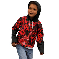 Hawaii Ukulele Kid Hoodie Polynesian Pattern Red Version LT01 - Polynesian Pride