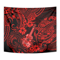 Hawaii Ukulele Tapestry Polynesian Pattern Red Version LT01 - Polynesian Pride