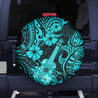 Hawaii Ukulele Spare Tire Cover Polynesian Pattern Turquoise Version LT01 - Polynesian Pride