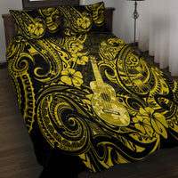 Hawaii Ukulele Quilt Bed Set Polynesian Pattern Yellow Version LT01 - Polynesian Pride