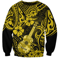 Hawaii Ukulele Sweatshirt Polynesian Pattern Yellow Version LT01 Unisex Yellow - Polynesian Pride