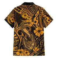 Hawaii Fish Hook Hawaiian Shirt Polynesian Pattern Gold Version LT01 - Polynesian Pride