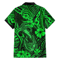 Hawaii Fish Hook Hawaiian Shirt Polynesian Pattern Green Version LT01 - Polynesian Pride