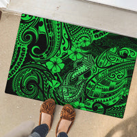 Hawaii Fish Hook Rubber Doormat Polynesian Pattern Green Version LT01 - Polynesian Pride