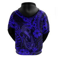 Hawaii Fish Hook Hoodie Polynesian Pattern Navy Blue Version LT01 - Polynesian Pride