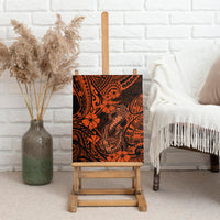 Hawaii Fish Hook Canvas Wall Art Polynesian Pattern Orange Version LT01 - Polynesian Pride