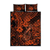 Hawaii Fish Hook Quilt Bed Set Polynesian Pattern Orange Version LT01 - Polynesian Pride