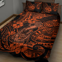 Hawaii Fish Hook Quilt Bed Set Polynesian Pattern Orange Version LT01 - Polynesian Pride