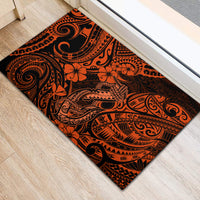 Hawaii Fish Hook Rubber Doormat Polynesian Pattern Orange Version LT01 - Polynesian Pride