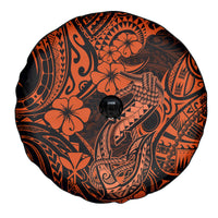 Hawaii Fish Hook Spare Tire Cover Polynesian Pattern Orange Version LT01 - Polynesian Pride
