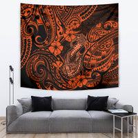 Hawaii Fish Hook Tapestry Polynesian Pattern Orange Version LT01 Orange - Polynesian Pride