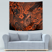 Hawaii Fish Hook Tapestry Polynesian Pattern Orange Version LT01 - Polynesian Pride