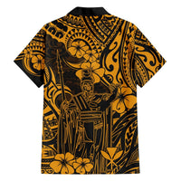Hawaii King Kamehameha Hawaiian Shirt Polynesian Pattern Gold Version LT01 - Polynesian Pride