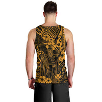 Hawaii King Kamehameha Men Tank Top Polynesian Pattern Gold Version LT01 - Polynesian Pride