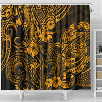 Hawaii King Kamehameha Shower Curtain Polynesian Pattern Gold Version LT01 - Polynesian Pride