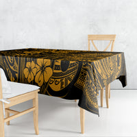 Hawaii King Kamehameha Tablecloth Polynesian Pattern Gold Version LT01 - Polynesian Pride
