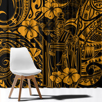 Hawaii King Kamehameha Window Curtain Polynesian Pattern Gold Version LT01 - Polynesian Pride