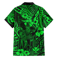 Hawaii King Kamehameha Hawaiian Shirt Polynesian Pattern Green Version LT01 - Polynesian Pride